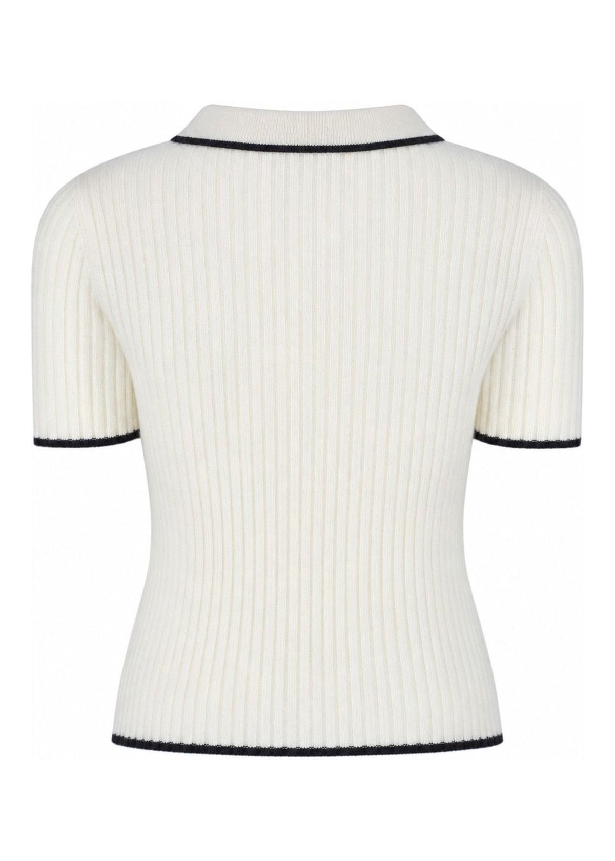 Charlie Top in cream — back cut-out