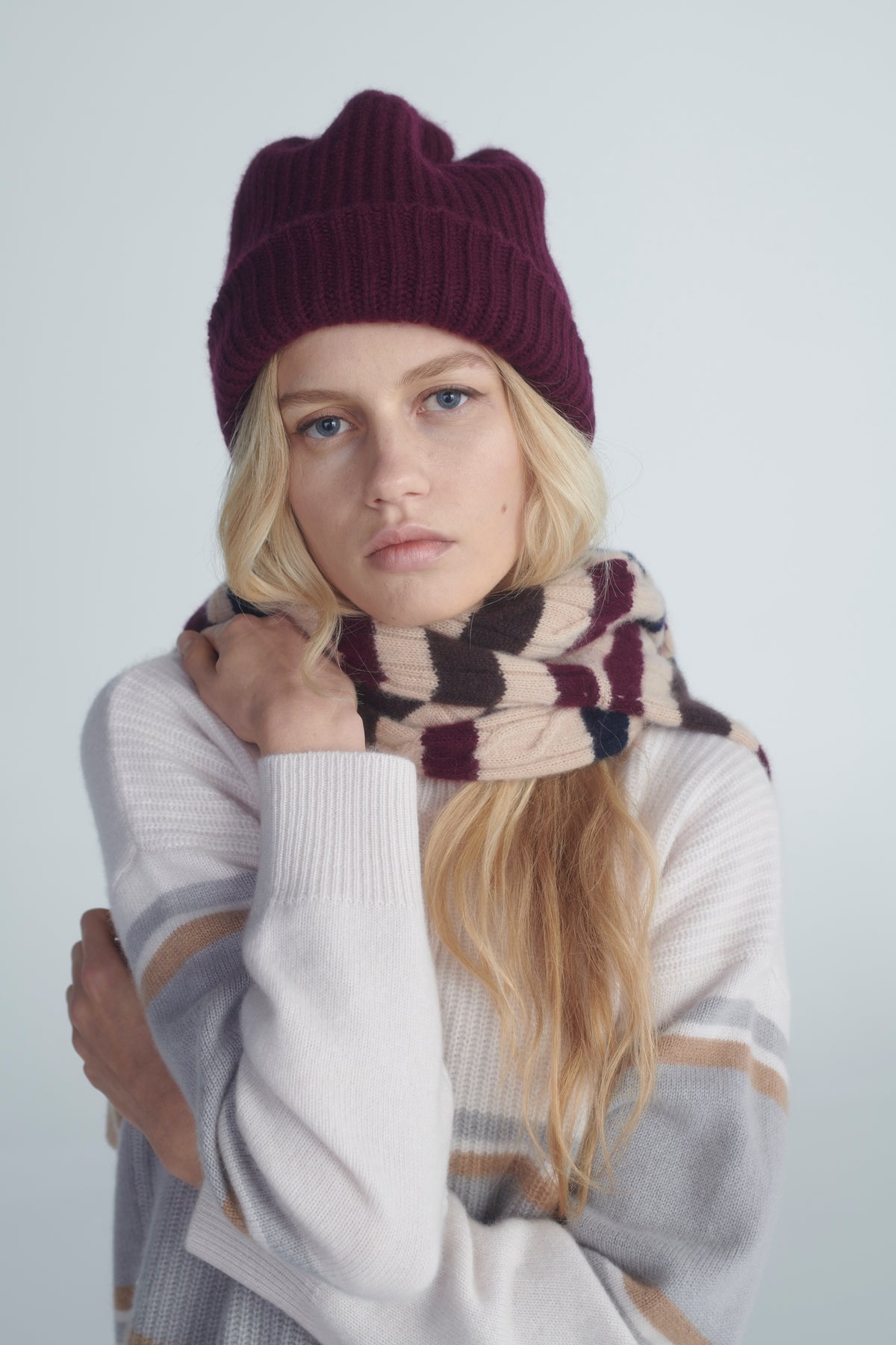 Rednaxela Beanie by Madeleine Thompson, AW26 campaign photograph 3