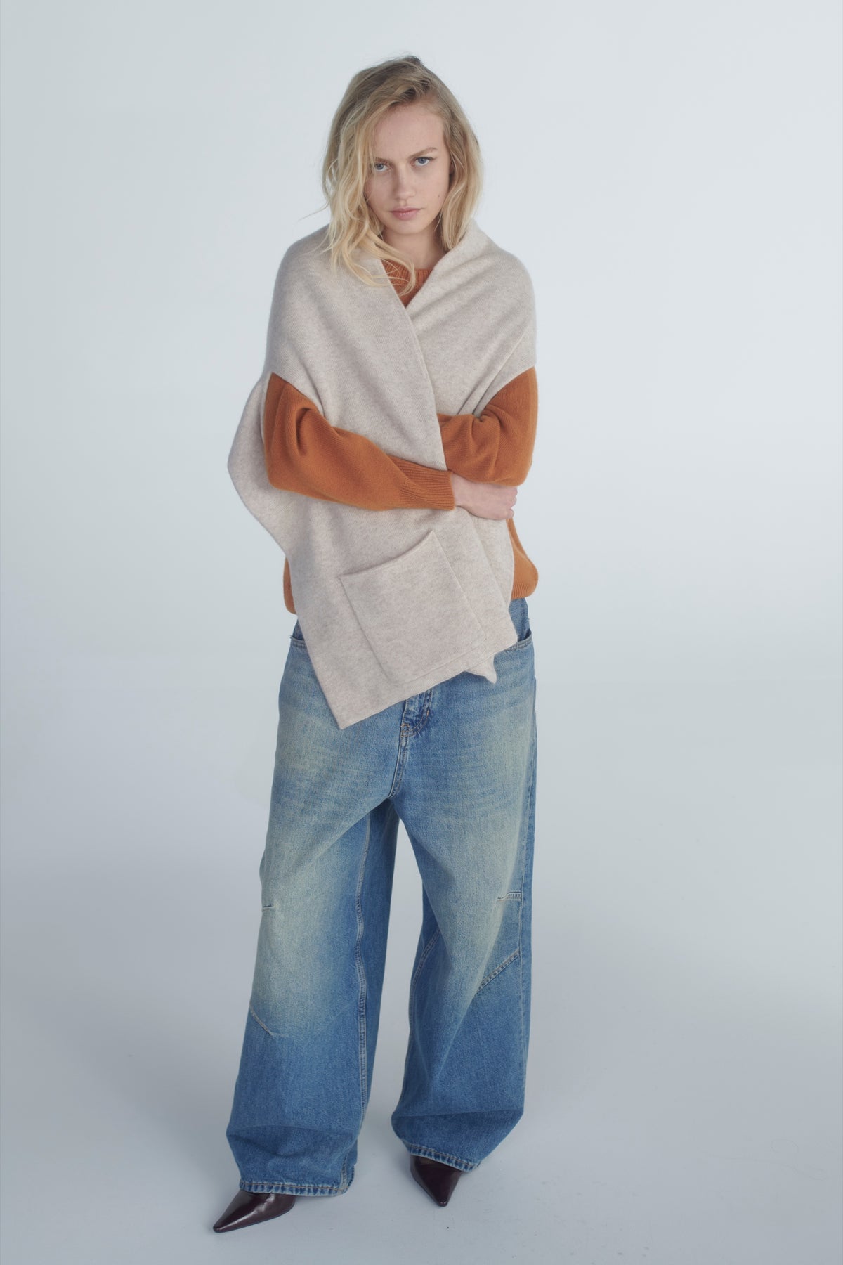 Blue Pool Scarf by Madeleine Thompson, AW26 campaign photograph 2