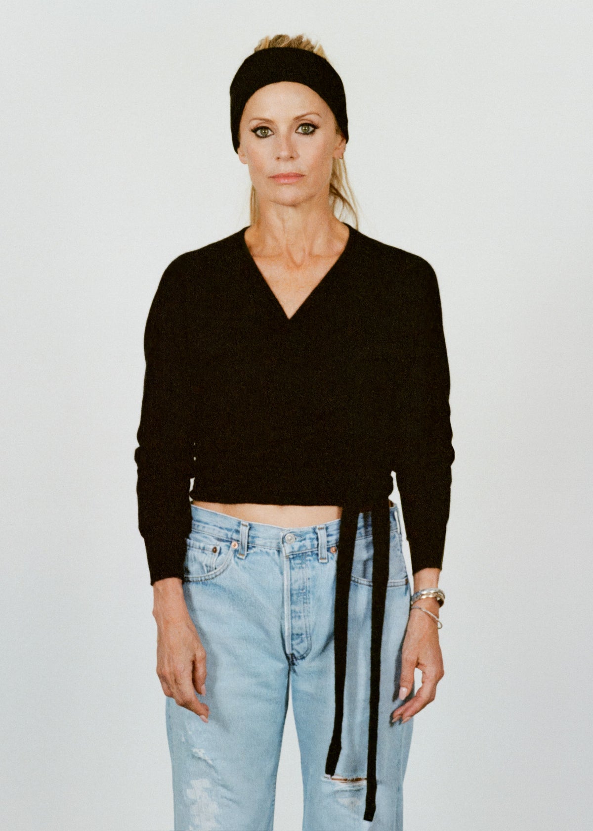 Athena Cardigan in black — Laura Bailey × Madeleine Thompson