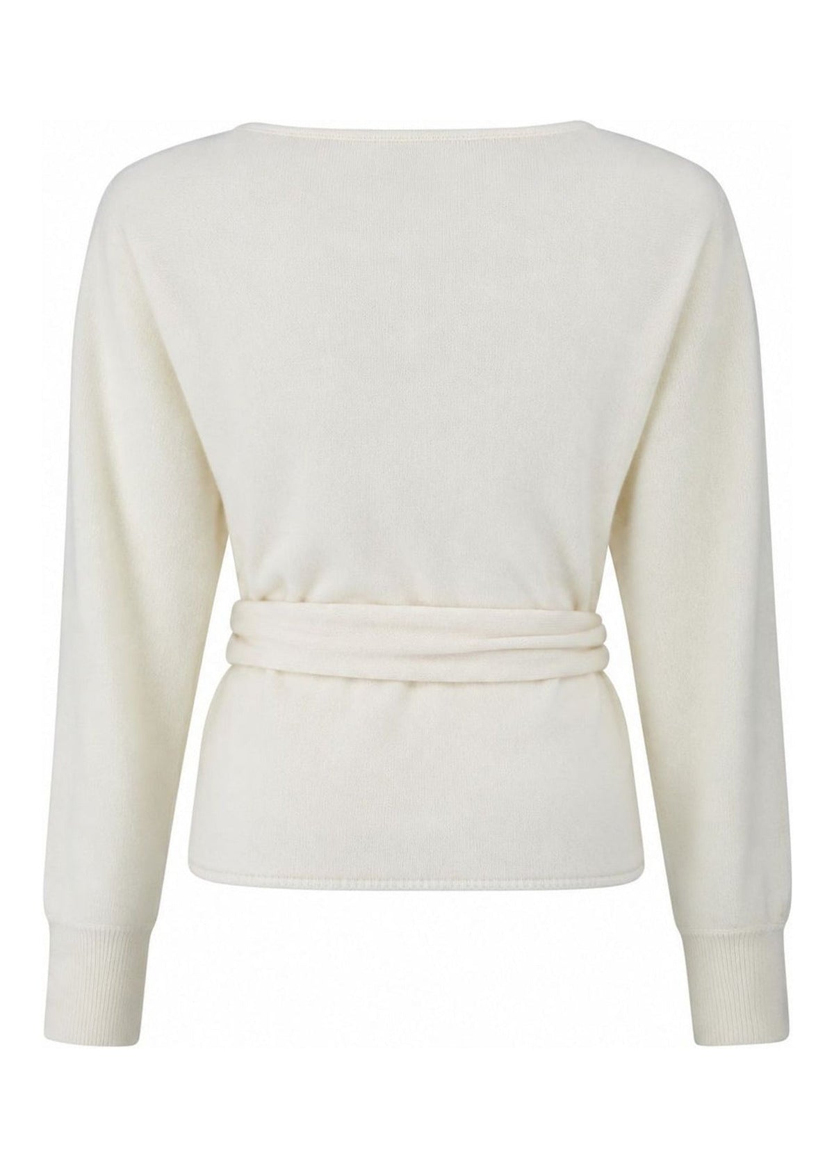 Athena Cardigan in cream — back cut-out
