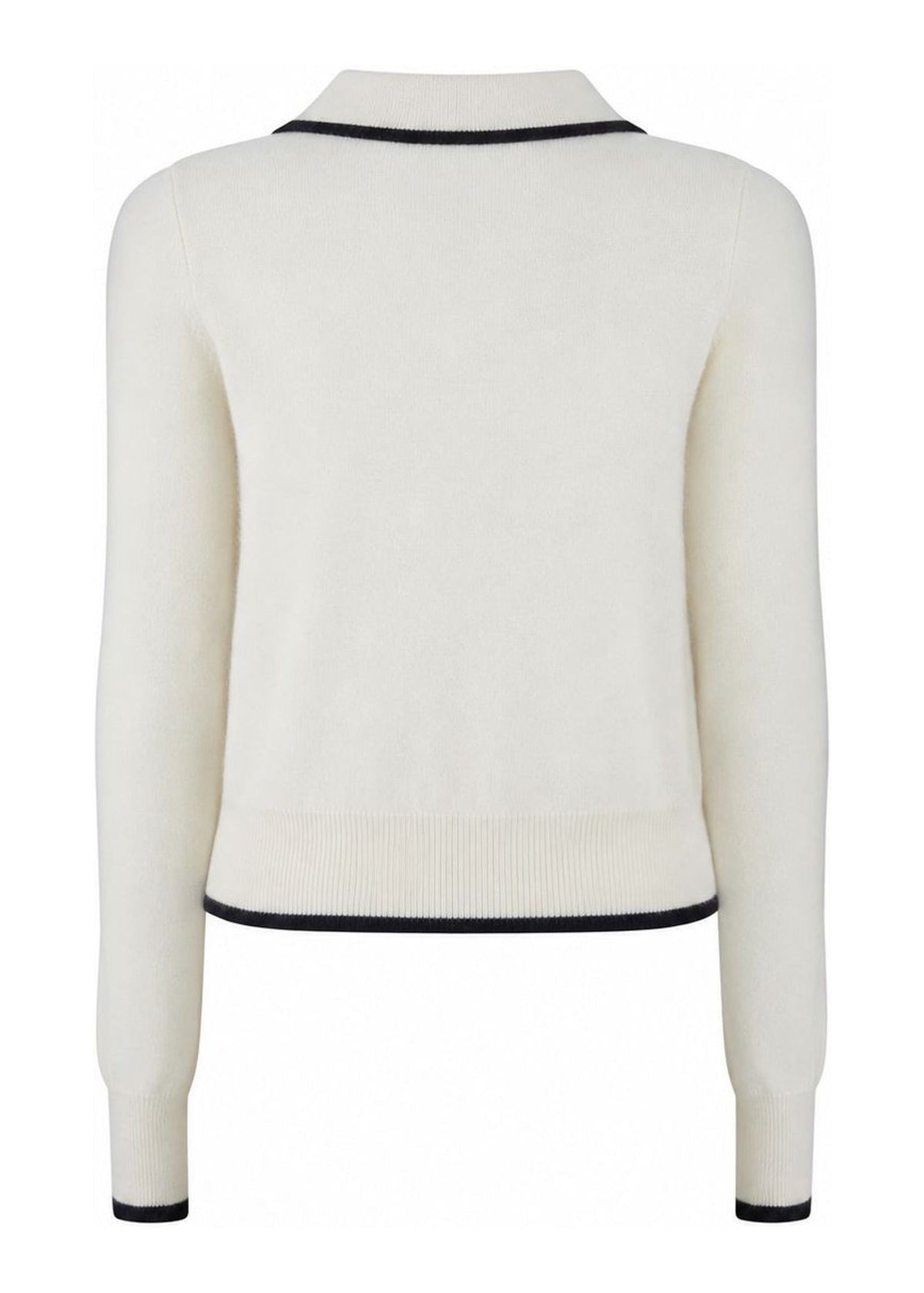 Agnes Top in cream — back cut-out