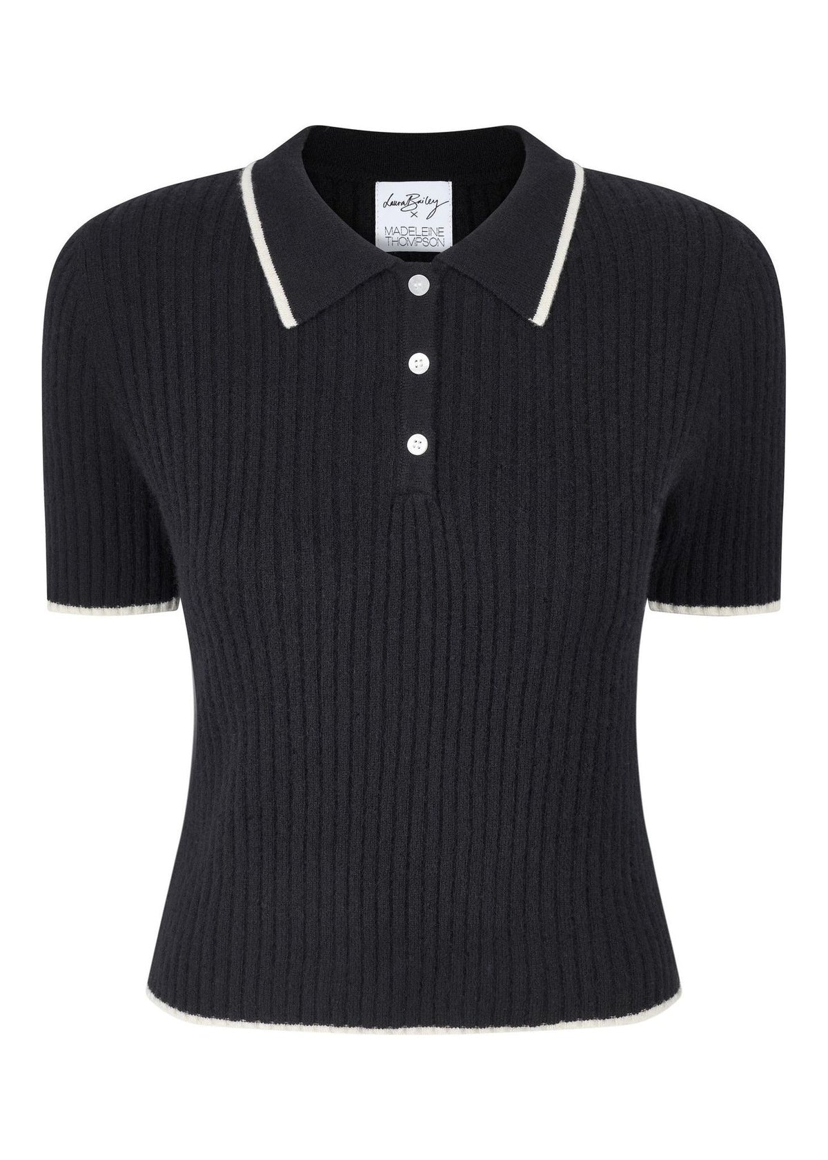 Charlie Top in black — front cut-out