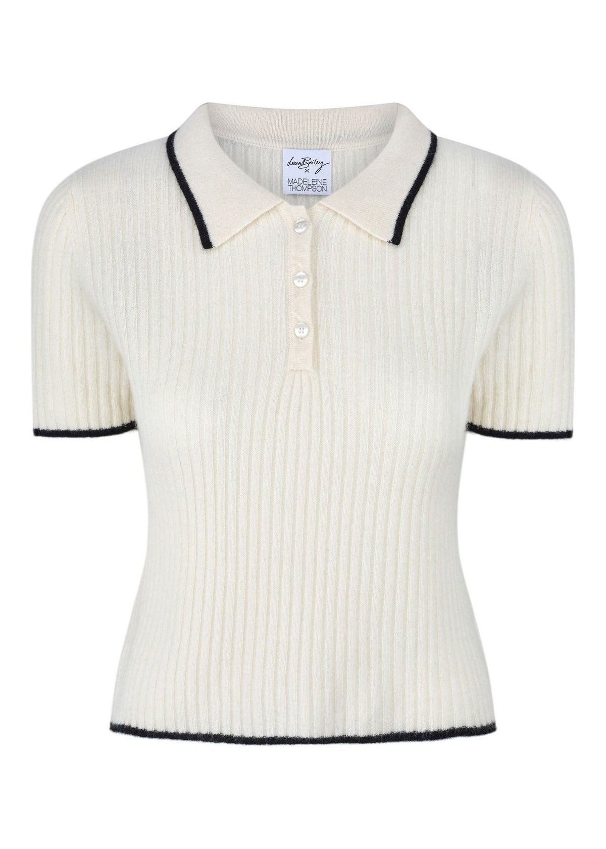 Charlie Top in cream — front cut-out