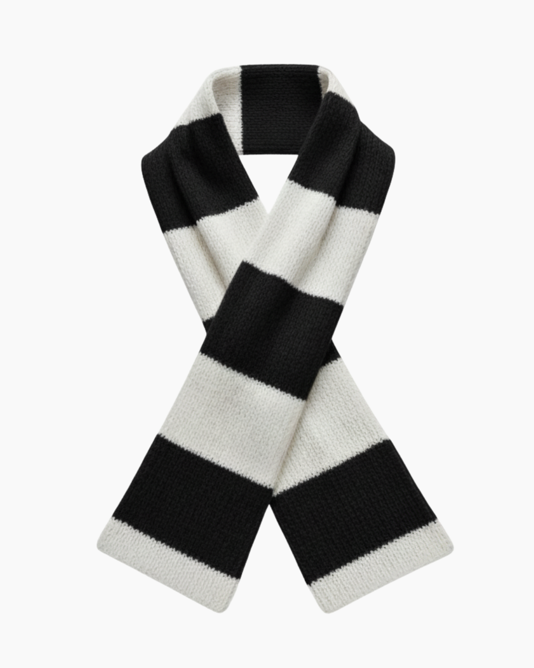 MTFC Black & White Cashmere Football Scarf