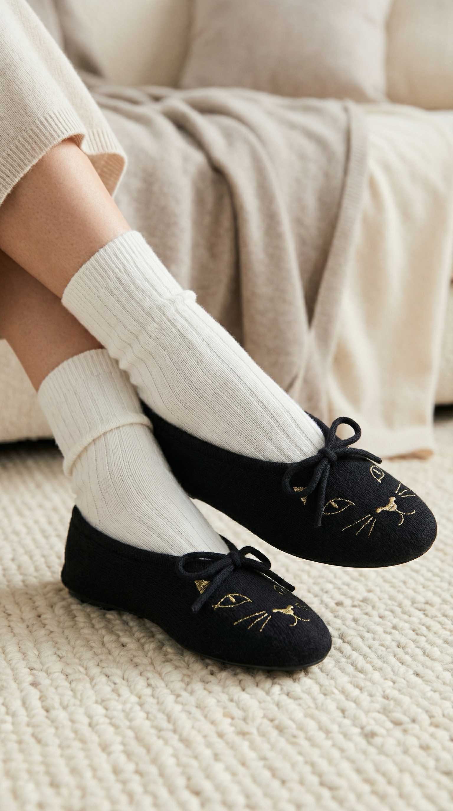 Cashmere Kitty Slippers (Charlotte Olympia X Madeleine Thompson)