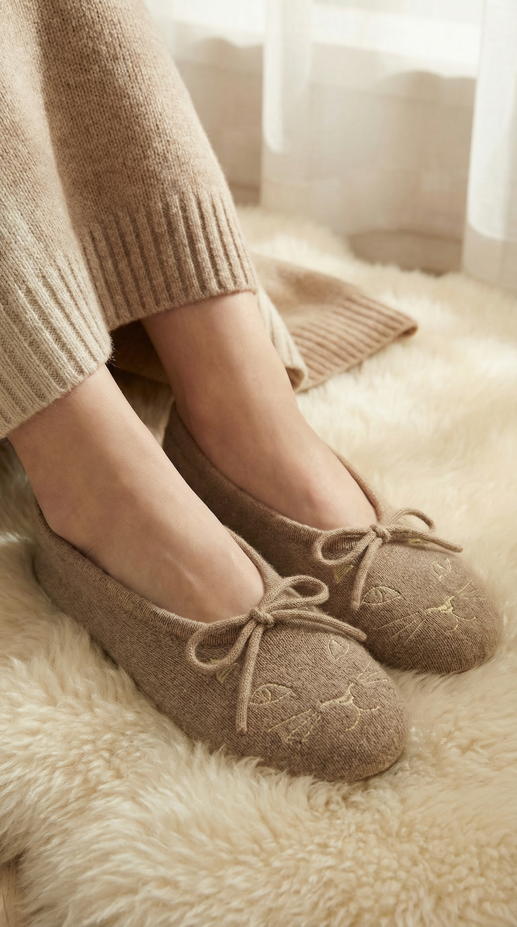 Cashmere Kitty Slippers (Charlotte Olympia X Madeleine Thompson)
