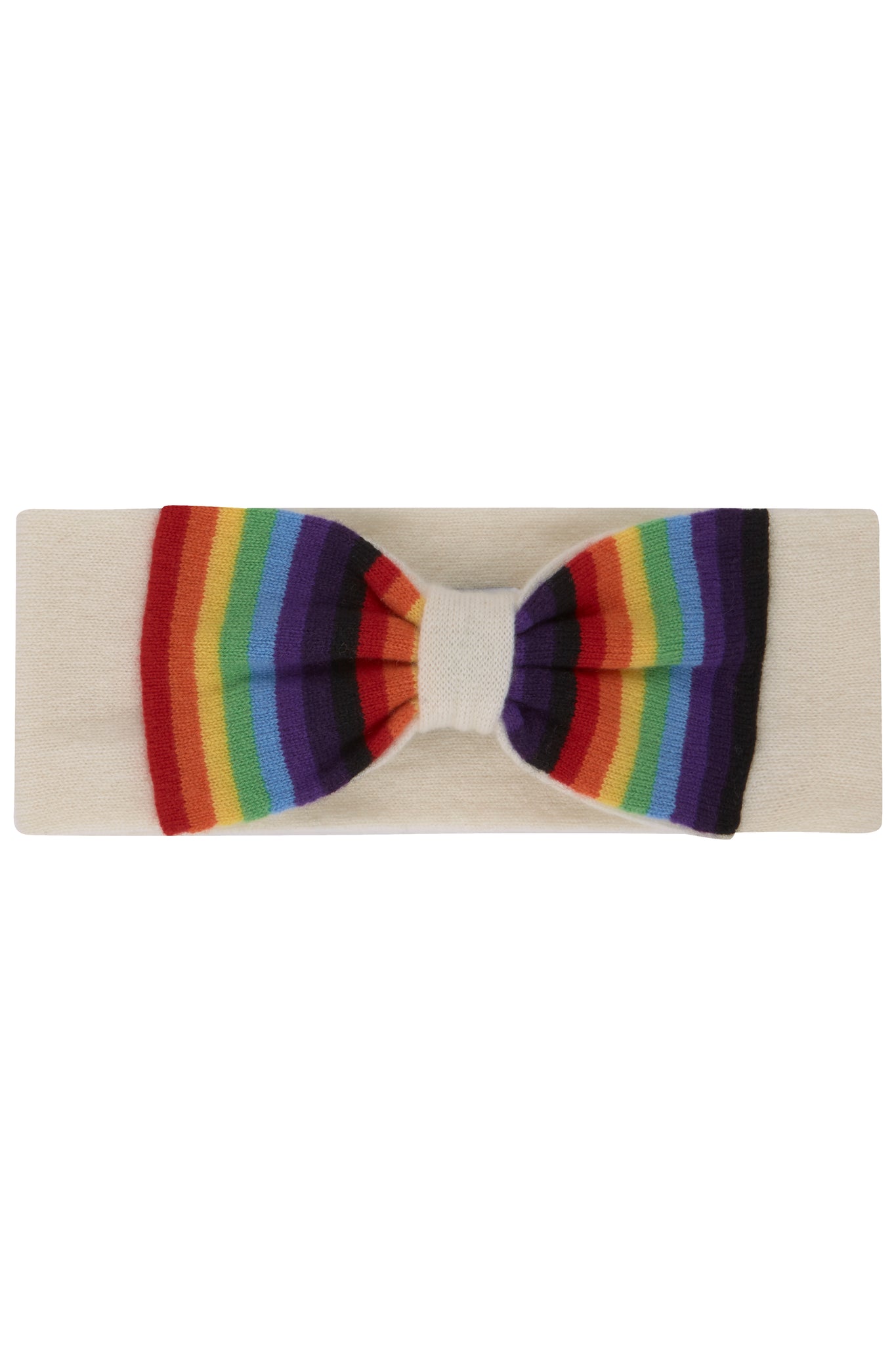 Cream and Rainbow Fergus Bow Headband